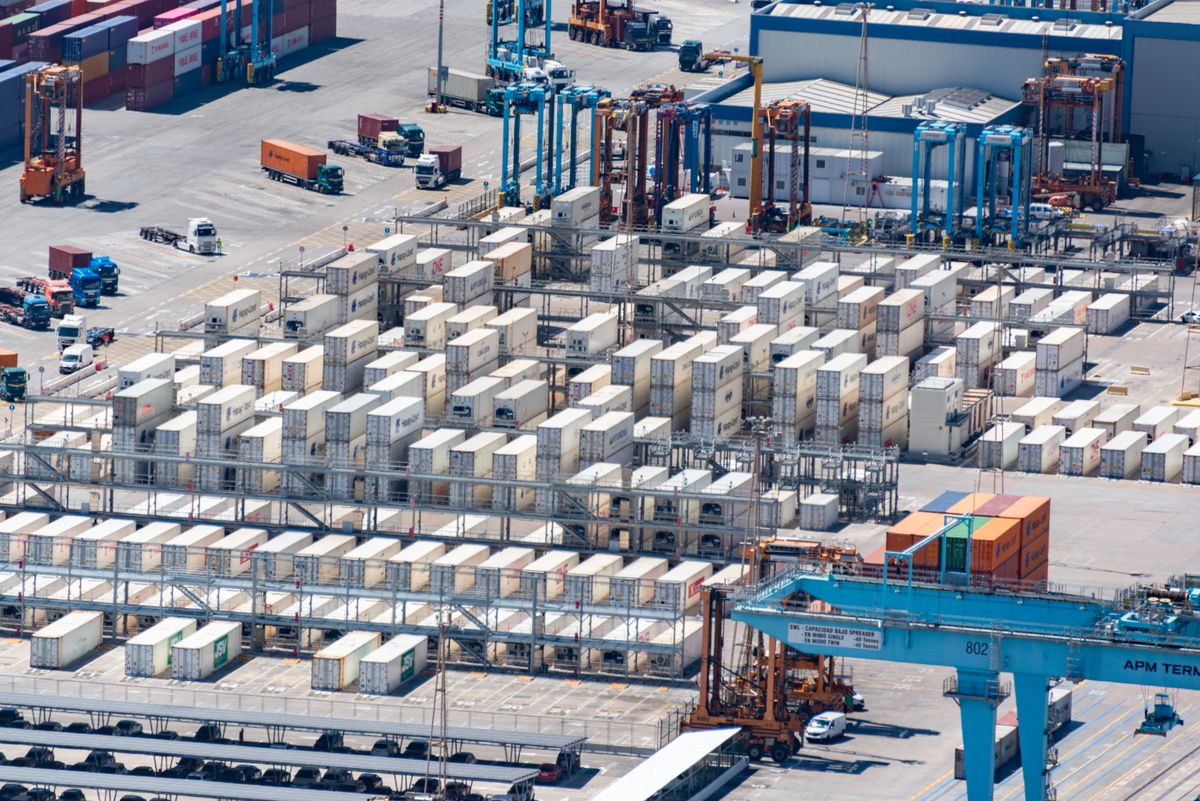 Logistics container yard — illustrative image